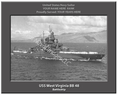 USS West Virginia BB 48 Navy Ship Photo