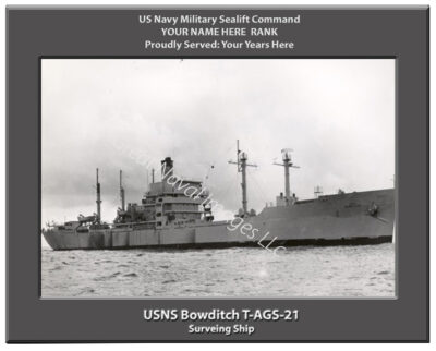 USNS Bowditch T-AGS-21 Personalized Sealift Photo
