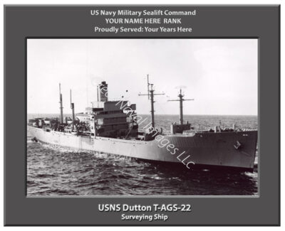 USNS Dutton T-AGS 22 Personalized Sealift Photo