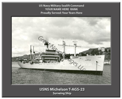 USNS Michelson T-AGS 23 Personalized Sealift Photo