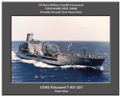 USNS Patuxent T-AO 201 Personalized Sealift Photo