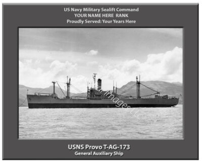 USNS Provo T-AG 173 Personalized Sealift Photo