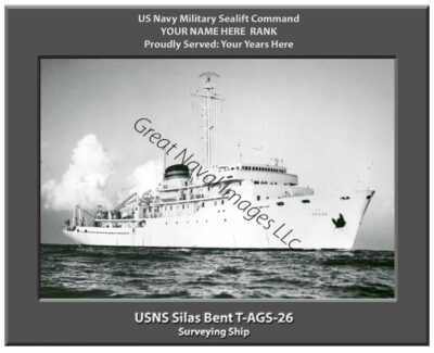 USNS Silas Bent T-AGS 26 Personalized Sealift Photo