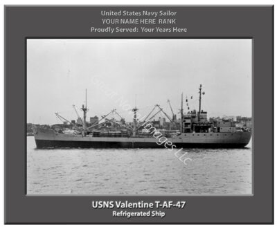 USNS Valentine T-AF 47 Personalized Sealift Photo