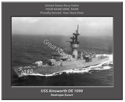 USS Ainsworth DE 1090 Personalized Navy Ship Photo