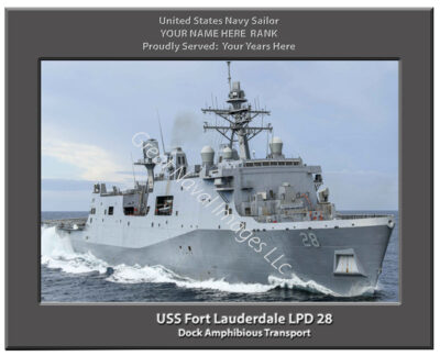 USS Fort Lauderdale LPD 28 Personalized Navy Ship Photo