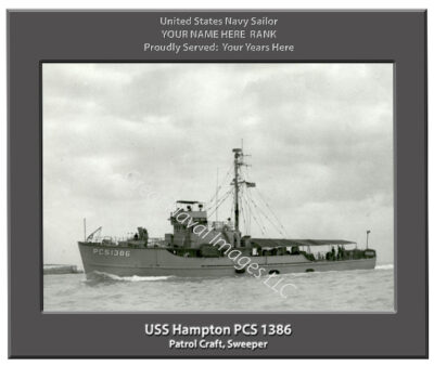 USS Hampton PCS 1386 Personalized Navy Ship Photo
