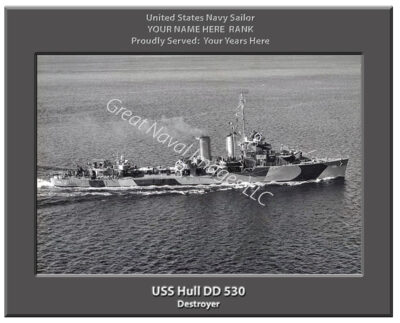 USS Hull DD 350 Personalized Navy Ship Photo