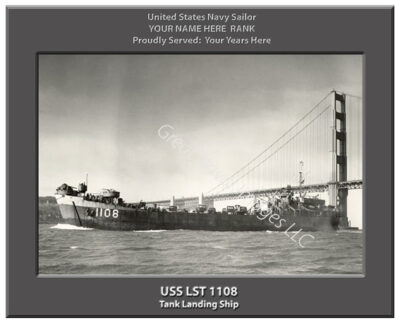 USs LST 1108 Personalized Navy Ship Photo