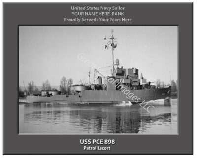 USS PCE 898 Personalized Navy Ship Photo