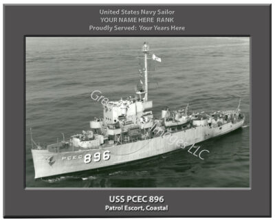 USS PCEC 896 Personalized Navy Ship Photo