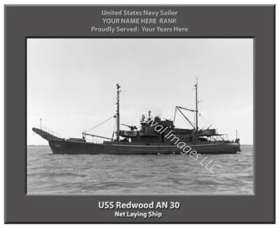 USS Redwood AN 30 Personalized Navy Ship Photo