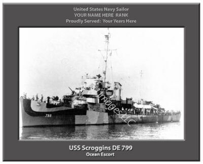 USS Scroggins DE 799 Personalized Navy Ship Photo