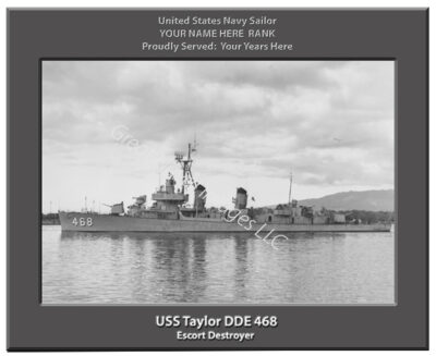 USS Taylor DDE 468 Personalized Navy Ship Photo
