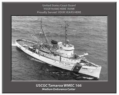 USCGC Tamaroa WMEC 166 Personalized Cutter Photo