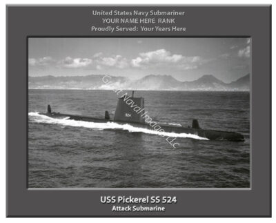 USS Pickerel SS 524 Personalized Navy Submarine Photo