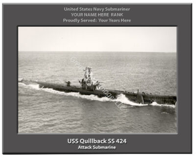 USS Quillback SS 424 Personalized Navy Submarine Photo