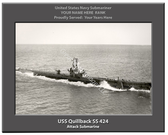 USS Quillback SS 424 Personalized Navy Submarine Photo