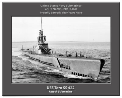 USS Toro SS 422 Personalized Navy Ship Photo