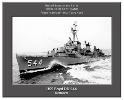 USS Boyd DD 544 Personalized Navy Ship Photo