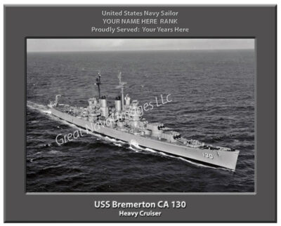 USS Bremerton CA 130 Personalized Navy Ship Photo