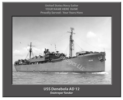 USS Denebola AD 12 Personalized Navy Ship Photo