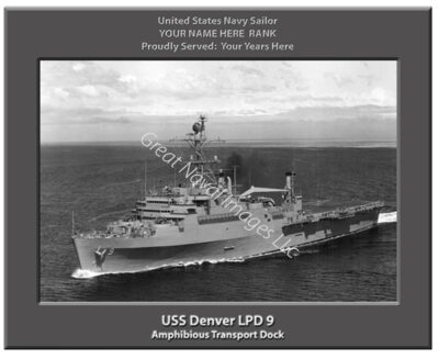 USS Denver LPD 9 Personalized Navy Ship Photo