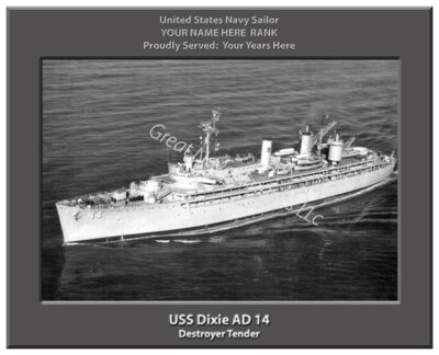 USS Dixie AD 14 Personalized Navy Ship Photo