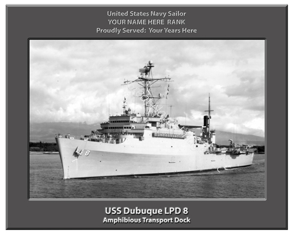 USS Dubuque LPD 8 Personalized Navy Ship Photo
