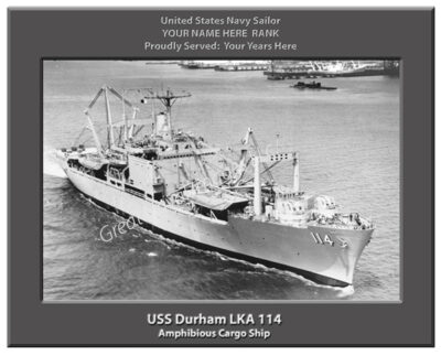 USS Durham LKA 114 Personalized Navy Ship Photo