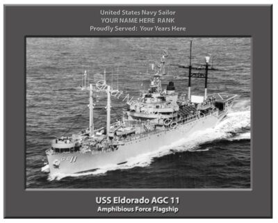 USS Eldorado AGC 11 Personalized Navy Ship Photo