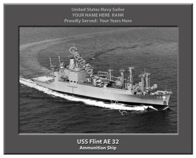 USS Flint AE 32 Personalized Navy Ship Photro