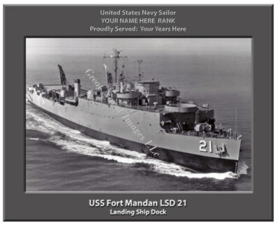 USS Fort Mandan LSD 21 Personalized Navy Ship Photo