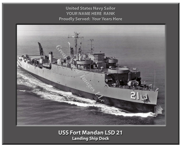 USS Fort Mandan LSD 21 Personalized Navy Ship Photo