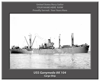 USS Ganymede AK 104 Personalized Navy Ship PHoto