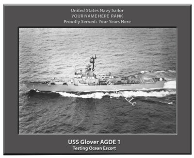 USS Glover AGDE 1 Personalized Navy Ship Photo