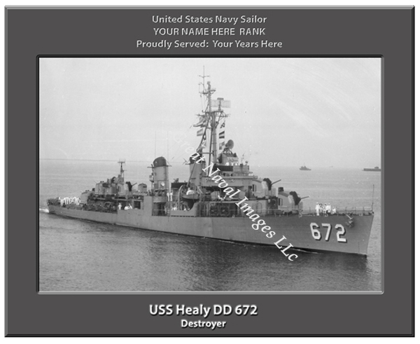 USS Healy DD 672 Personalized Navy Ship Photo