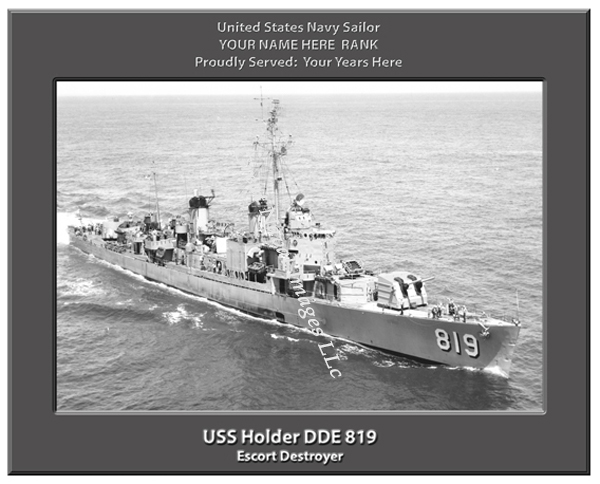 USS Holder DDE 819 Personalized Navy Ship Photo