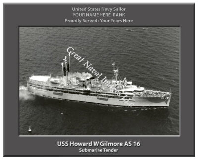 USS Howard W Gilmore AS 16 Personalized Navy Ship Photo