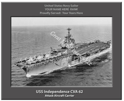 USS Independence CVA 62 Personalized Navy Ship Photo