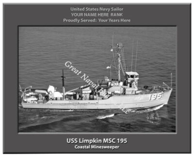 USS Limpkin MSC 195 Personalized Navy Ship Photo