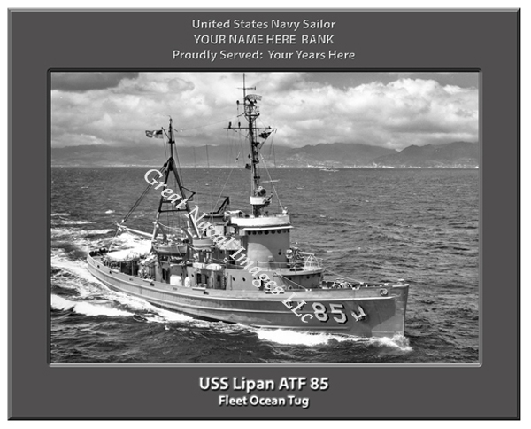 USS Lipan ATF 85 Personalized Navy Ship Photo