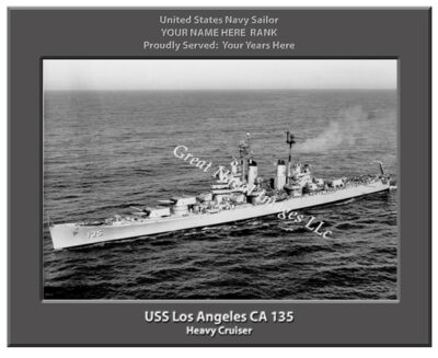USS Los Angeles CA 135 Personalized Navy Ship Photo