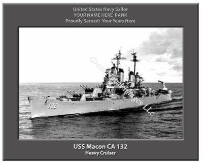 USS Macon CA 132 Personalized Navy Ship Photo