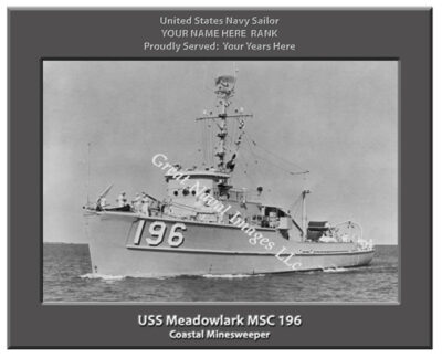 USS Meadowlark MSC 196 Personalized Navy Ship Photo