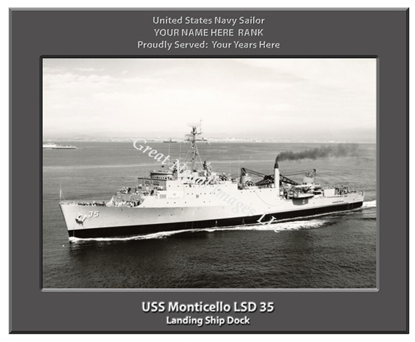 USS Monticello LSD 35 Personalized Navy Ship Photo