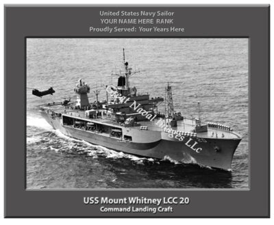 USS Mount Whitney LCC 20 Personalized Navy Ship Photo