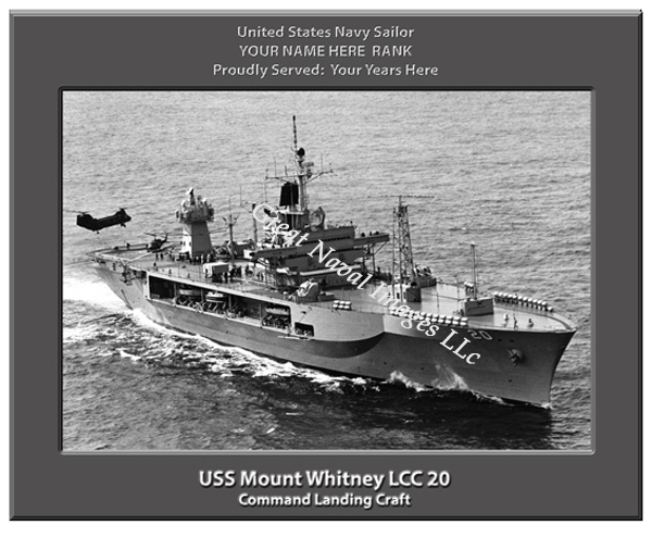 USS Mount Whitney LCC 20 Personalized Navy Ship Photo