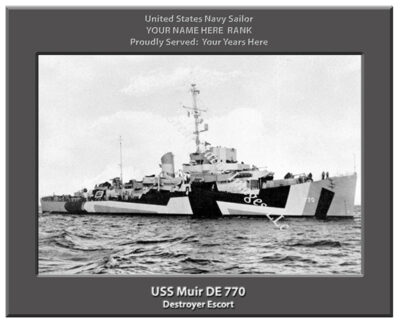 USS Muir DE 770 Personalized Navy Ship Photo