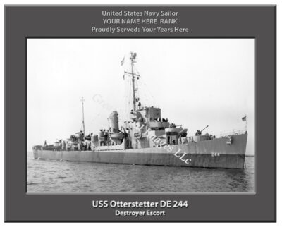 USS Otterstetter DE 244 Personalized Navy Ship Photo